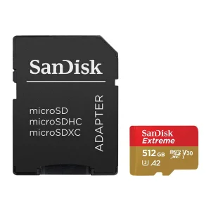 کارت حافظه microSDXC سن دیسک مدل Extreme کلاس A2 استاندارد UHS-I U3 سرعت 190MBps ظرفیت 512 گیگابایت