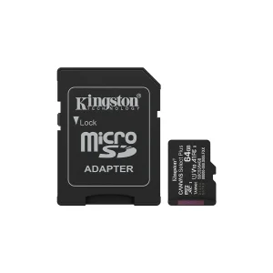 کارت حافظه microSDXC کینگستون مدل CANVAS کلاس 10 استاندارد UHS-I U1 سرعت 100MBps ظرفیت 64 گیگابایت به همراه تبدیل SD