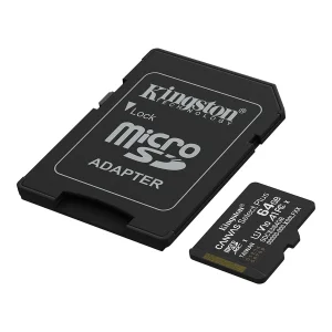 کارت حافظه microSDXC کینگستون مدل CANVAS کلاس 10 استاندارد UHS-I U1 سرعت 100MBps ظرفیت 64 گیگابایت به همراه تبدیل SD