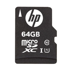 کارت حافظه microSD اچ پی مدل mi210 کلاس 10 استاندارد UHS-I سرعت 80MBps ظرفیت 64 گیگابایت به همراه آداپتور SD