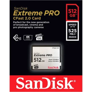 کارت حافظه CompactFlash سن دیسک مدل  Extreme Pro CFast 2.0 سرعت 525MB/s ظرفیت 512 گیگابایت