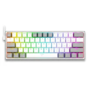 کیبورد مخصوص بازی ردراگون مدل FIZZ K617 WHITE/GREY