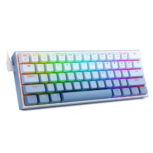 کیبورد مخصوص بازی ردراگون مدل FIZZ K617 WHITE/GREY