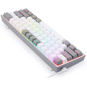 کیبورد مخصوص بازی ردراگون مدل FIZZ K617 WHITE/GREY