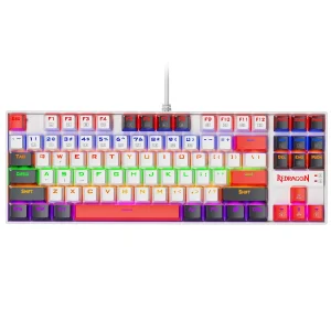 کیبورد گیمینگ ردراگون مدل K552 Kumara، سوییچ مکانیکال قرمز، Tenkeyless، نورپردازی RGB، قابلیت Anti-Ghosting