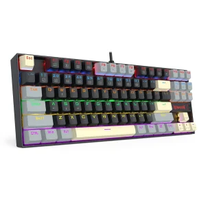 کیبورد گیمینگ ردراگون مدل K552 Kumara، سوییچ مکانیکال قرمز، Tenkeyless، نورپردازی RGB، قابلیت Anti-Ghosting