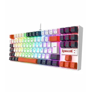 کیبورد گیمینگ ردراگون مدل K552 Kumara، سوییچ مکانیکال قرمز، Tenkeyless، نورپردازی RGB، قابلیت Anti-Ghosting