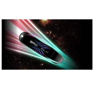 فلش مموری 64 گیگابایت سیلیکون پاور مدل Blaze B10 با رابط USB 3.1، نشانگر LED و خطوط بدنه حساس به دما