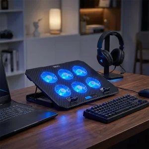 پایه خنک کننده لپ تاپ دارای پورت USB تسکو مدل TCLP 3112 با قابلیت تنظیم ارتفاع