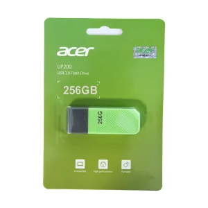 فلش مموری 256 گیگابایت ایسر مدل UP200 با رابط USB 2.0 Type-A و بدنه پلاستیکی مقاوم