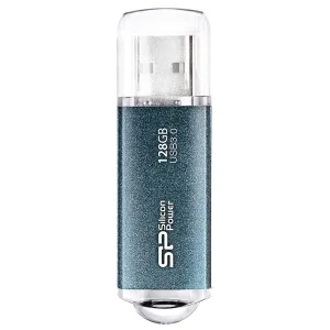 فلش مموری 128 گیگابایت سیلیکون پاور مدل Marvel M01 با رابط USB3.0، بدنه آلومینیومی، درپوش محافظ و نشانگر LED
