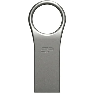 فلش مموری 32 گیگابایت سیلیکون پاور مدل Firma F80 با رابط USB 2.0، بدنه آلیاژ روی بدون درب و مقاوم در برابر شوک و لرزش