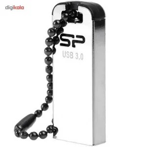فلش مموری 64 گیگابایت سیلیکون پاور مدل Jewel J10 با رابط USB نسخه 3.0، بدنه استیل ضدزنگ با روکش ضداثر انگشت و مقاوم در برابر آب، لرزش و گردوغبار