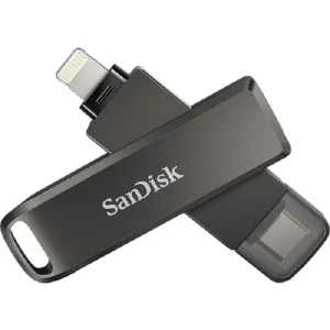 فلش مموری لایتنینگ و USB3.1 سن دیسک مدل IXPAND LUXE ظرفیت 128 گیگابایت