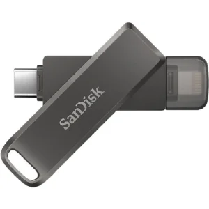 فلش مموری لایتنینگ و USB3.1 سن دیسک مدل IXPAND LUXE ظرفیت 128 گیگابایت