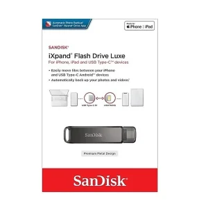 فلش مموری لایتنینگ و USB3.1 سن دیسک مدل IXPAND LUXE ظرفیت 128 گیگابایت