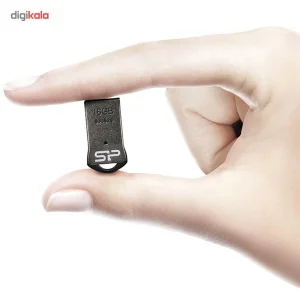 فلش مموری سیلیکون پاور مدل Touch T01 ظرفیت 16 گیگابایت، مقاوم در برابر آب، شوک و گرد و غبار، طراحی فشرده بدون قاب، سازگار با ویندوز و مک، رابط USB 2.0