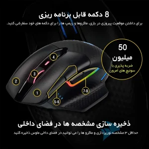 ماوس مخصوص بازی کورسیر مدل DARKCORE RGB PRO SE