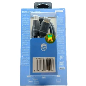 کابل HDMI فیلیپس مدل  high speed with ethernet 4K طول 1.5 متر
