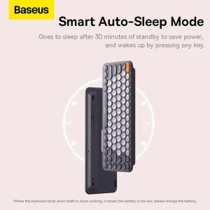 کیبورد بی سیم بیسوس مدل K01A B00955503413 Wireless Tri-Mode