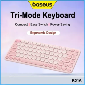 کیبورد بی سیم بیسوس مدل K01A B00955503413 Wireless Tri-Mode