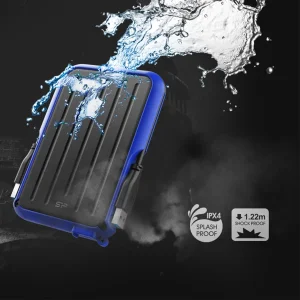 هارد اکسترنال سیلیکون پاور مدل Armor A66 ظرفیت یک ترابایت دارای رابط USB Type-A 3.2
