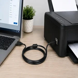 کابل رابط پرینتر اچ‌ پی مدل USB 2.0 SHIELD CABLE طول 1.8متر