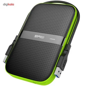 هارد اکسترنال سیلیکون پاور مدل Armor A60 ظرفیت یک ترابایت دارای رابط USB Type-A 3.2
