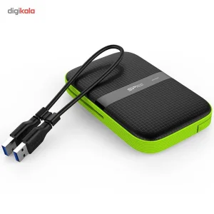 هارد اکسترنال سیلیکون پاور مدل Armor A60 ظرفیت یک ترابایت دارای رابط USB Type-A 3.2