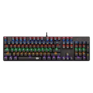 کیبورد گیمینگ ردراگون مدل K208، سوییچ مکانیکال آبی، Full-Size، نورپردازی RGB