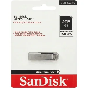 فلش مموری سن دیسک مدل Ultra Flair ظرفیت 2 ترابایت با رابط USB 3.0/2.0