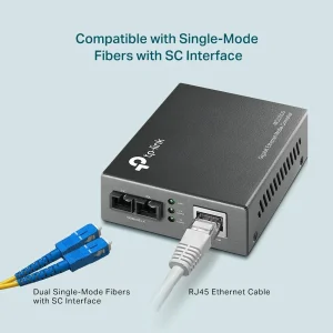 مبدل فیبر گیگابیتی و تک حاته تی پی-لینک MC210CS