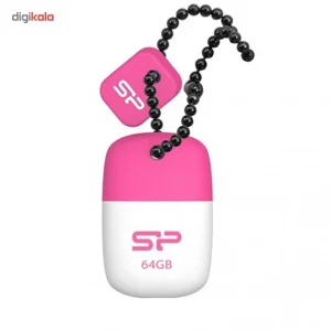 فلش مموری 64 گیگابایت سیلیکون پاور مدل Touch T07 با رابط USB 2.0 Type-A، طراحی درپوش‌دار و بدنه سیلیکونی