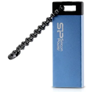 فلش مموری 64 گیگابایتی سیلیکون پاور مدل Touch 835 با رابط USB 2.0، بدنه فلزی سندبلاست ضد خش، طراحی بدون درب و مقاوم در برابر آب، ضربه، فشار و گرد و غبار