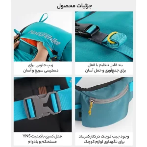 کوله پشتی کوهنوردی 45 لیتری نیچرهایک مدل NH18Y045