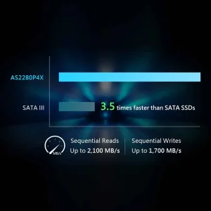 اس اس دی اینترنال اپیسر مدل AS2280P4X ظرفیت 512 گیگابایت