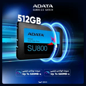 اس اس دی اینترنال SATA III ای دیتا مدل SU800 ظرفیت 512 گیگابایت