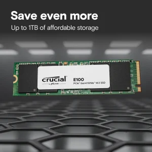 اس اس دی اینترنال PCIe Gen4 x4 کروشیال مدل E100 ظرفیت 1 ترابایت
