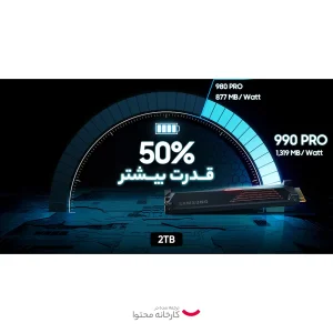 اس اس دی اینترنال PCIe Gen4 x4 سامسونگ مدل 990PRO with Heatsink ظرفیت 2 ترابایت