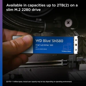 اس اس دی اینترنال PCIe 4.0 وسترن دیجیتال مدل SN580 ظرفیت دو ترابایت
