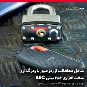 اس اس دی اکسترنال سن دیسک مدل Extreme E61 ظرفیت 4 ترابایت رابط USB 3.2 Gen2