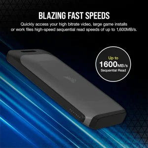اس اس دی اکسترنال کورسیر مدل EX100U ظرفیت 2 ترابایت رابط USB 3.2 Gen2