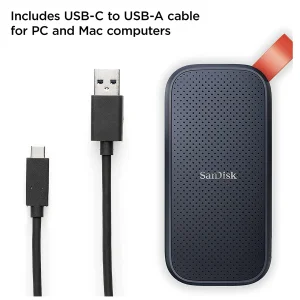 اس اس دی اکسترنال سن دیسک مدل PORTABLE E30 ظرفیت 1 ترابایت رابط USB 3.2 Gen2