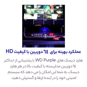هارددیسک اینترنال وسترن دیجیتال مدل Purple WD84PURZ ظرفیت 8 ترابایت