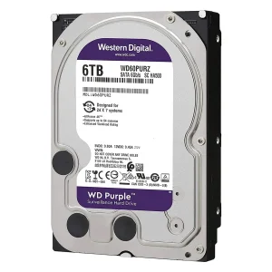 هارد دیسک اینترنال وسترن دیجیتال با رابط SATA 3.0 مدل WD 6TB Purple 256MB SATA 6Gb/s ظرفیت 6 ترابایت