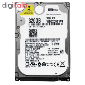 هارددیسک اینترنال وسترن دیجیتال مدل WD3200BVVT-63a26y0 ظرفیت 320 گیگابایت