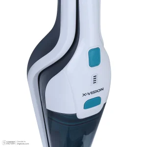 جارو شارژی عصایی ایکس ویژن مدل SVC-2926 با باتری لیتیوم-یونی 36 ولت و ظرفیت 2000 میلی‌آمپر‌ساعت، سبک و قابل شارژ مناسب نظافت آسان و بدون سیم