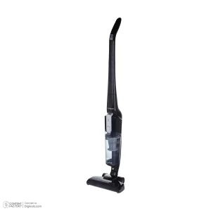 جارو شارژی عصایی ایکس‌ویژن مدل SVC-2950 باتری لیتیوم‌یونی 2000 میلی‌آمپر، موتور 140 وات با توان مکش 8 کیلوپاسکال، فیلتر HEPA قابل شست‌وشو، تنظیم سرعت دو حالته و پایه شارژ دیواری