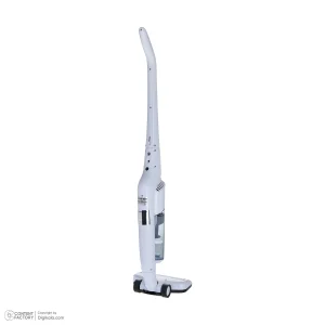 جارو شارژی عصایی ایکس‌ویژن مدل SVC-2950 باتری لیتیوم‌یونی 2000 میلی‌آمپر، موتور 140 وات با توان مکش 8 کیلوپاسکال، فیلتر HEPA قابل شست‌وشو، تنظیم سرعت دو حالته و پایه شارژ دیواری