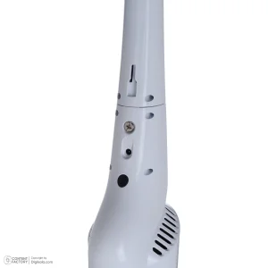 جارو شارژی عصایی ایکس‌ویژن مدل SVC-2950 باتری لیتیوم‌یونی 2000 میلی‌آمپر، موتور 140 وات با توان مکش 8 کیلوپاسکال، فیلتر HEPA قابل شست‌وشو، تنظیم سرعت دو حالته و پایه شارژ دیواری